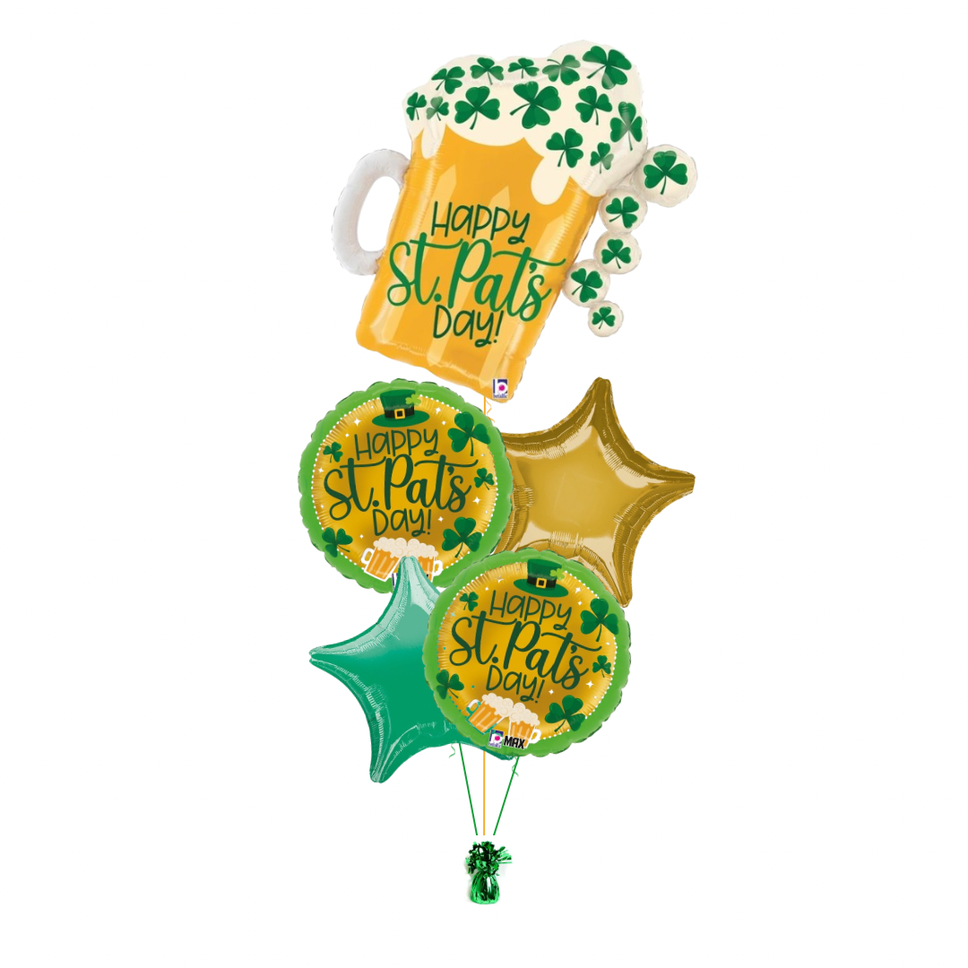 St Patricks Balloon Bouquet - Floor Length