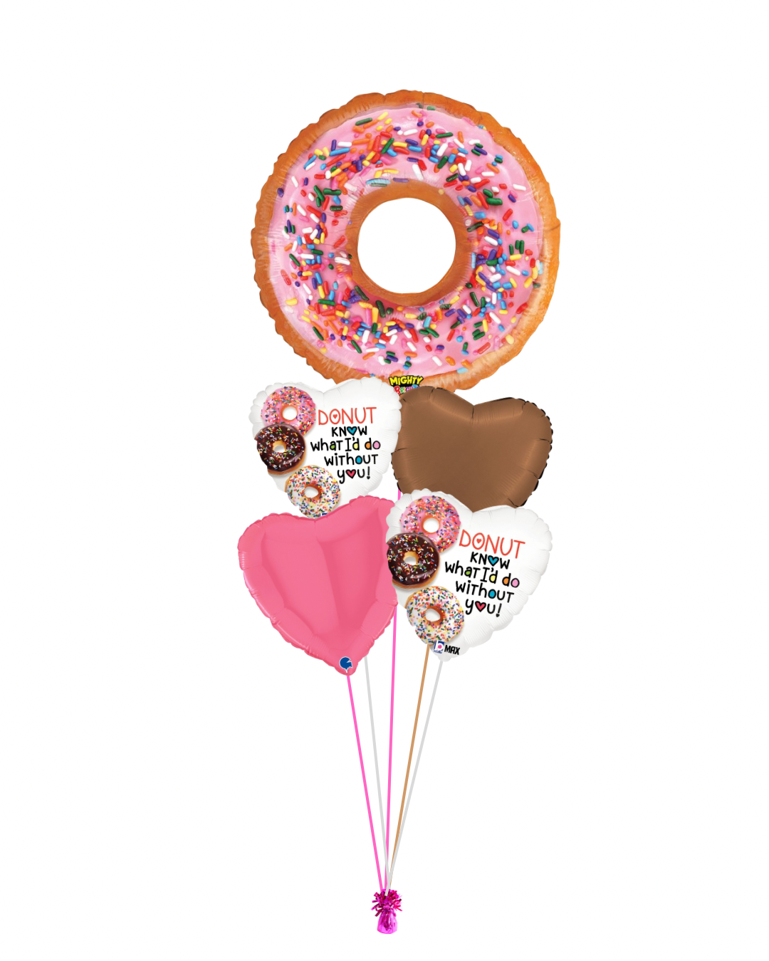 Donut Know Balloon Bouquet - Floor Length