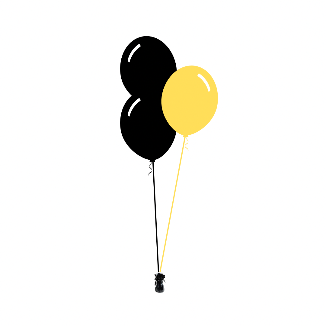 AFL: Richmond Tigers Arrangement of 3 Balloons
