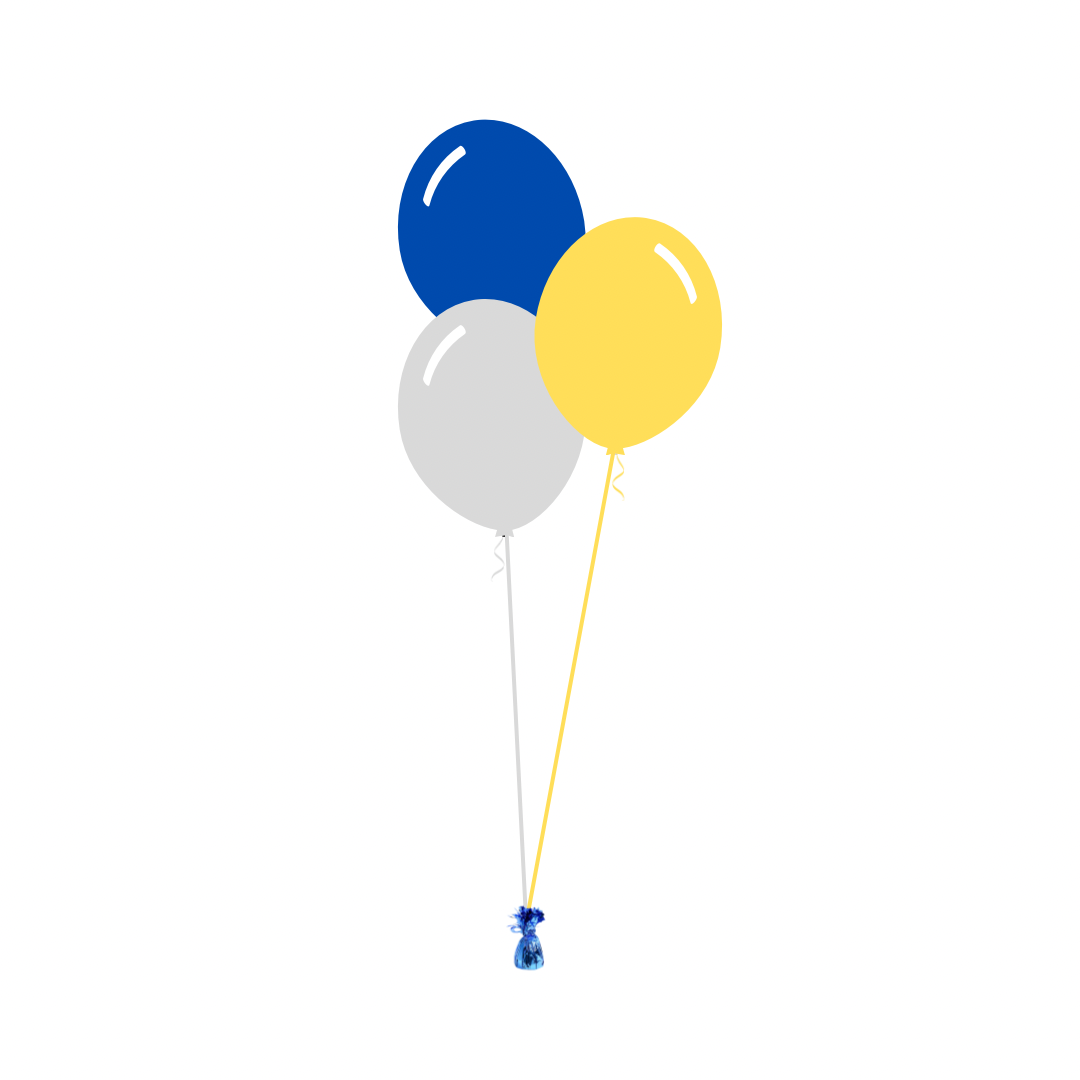 AFL: West Coast Eagles Arrangement of 3 Balloons