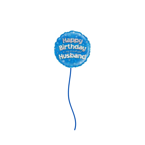 45cm Foil Happy Birthday Husband Helium Filled Balloon