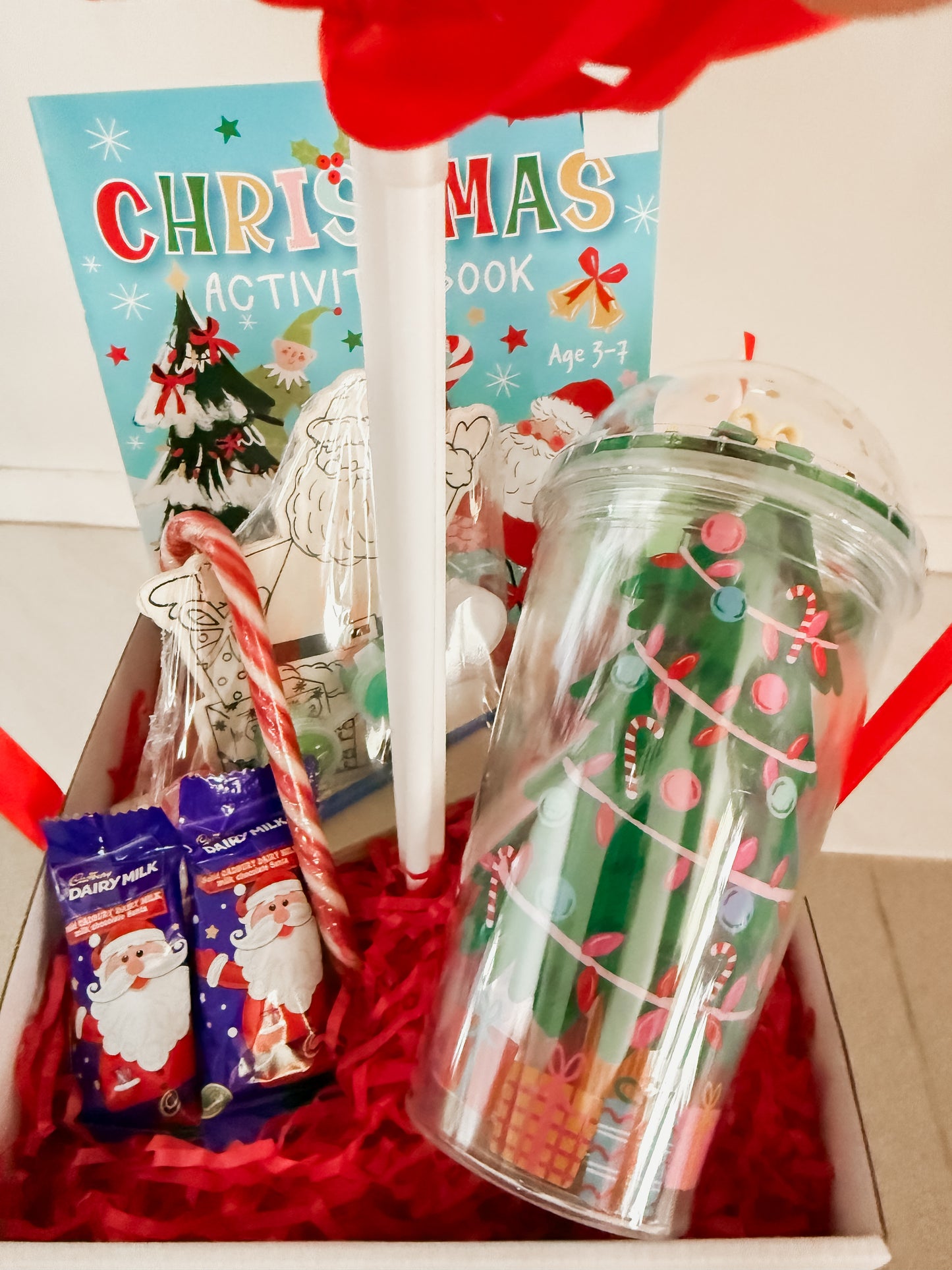 Happy Holidays Christmas Balloon Gift Box