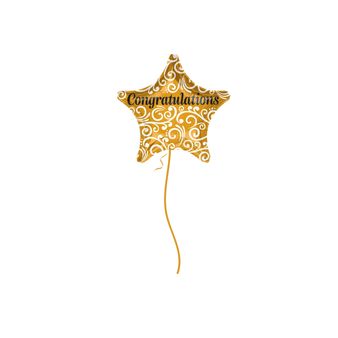 45cm Foil Congratulations Star Helium Filled Balloon