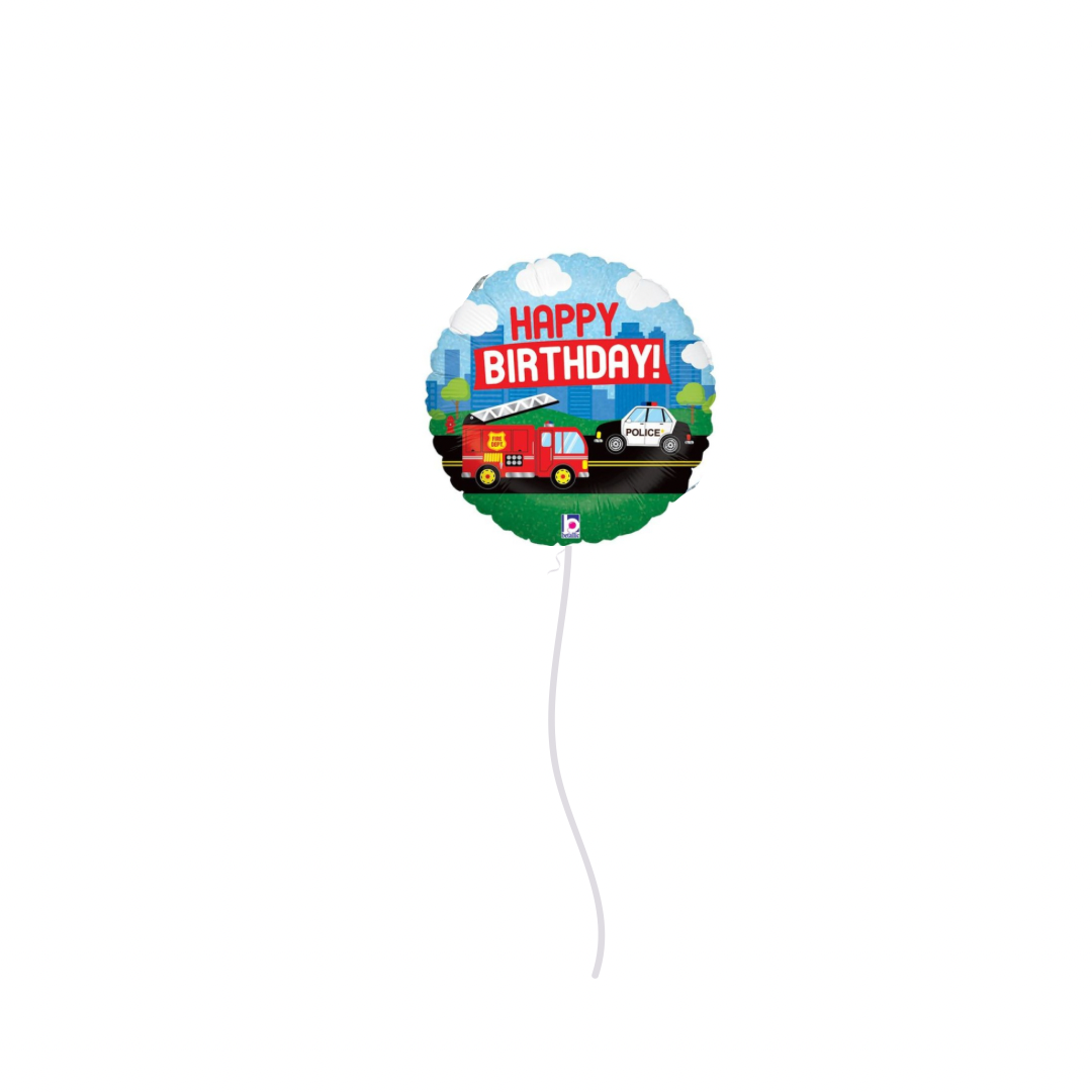45cm Police & Fire Foil Helium Filled Balloon