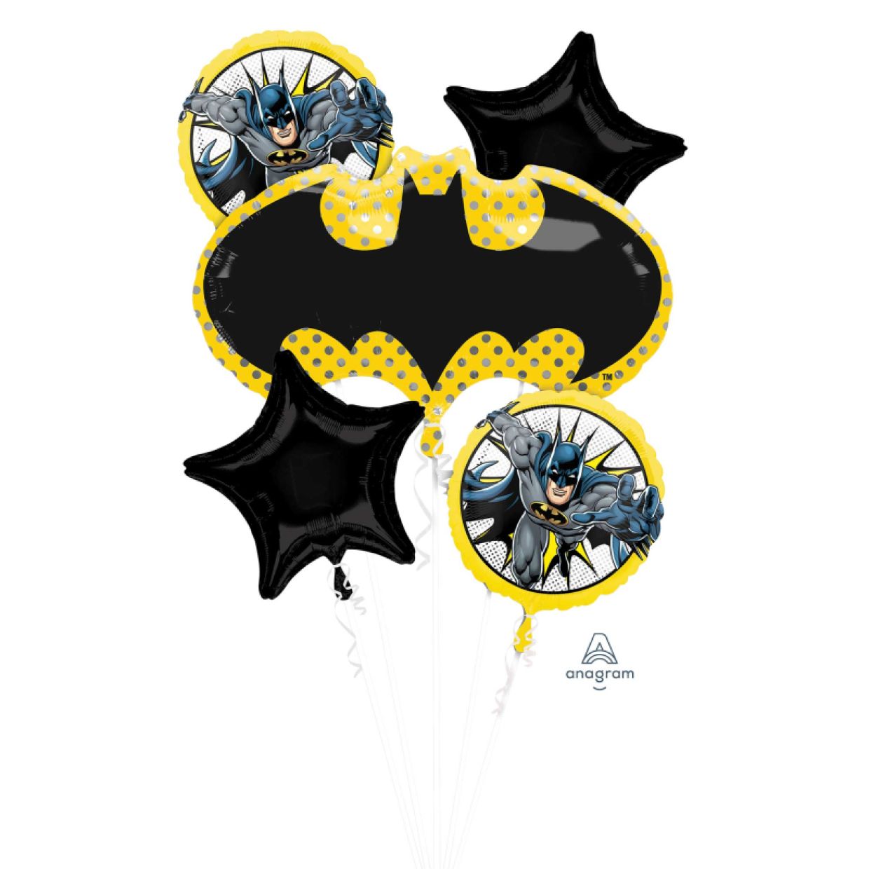 Batman Balloon Bouquet - Floor Length