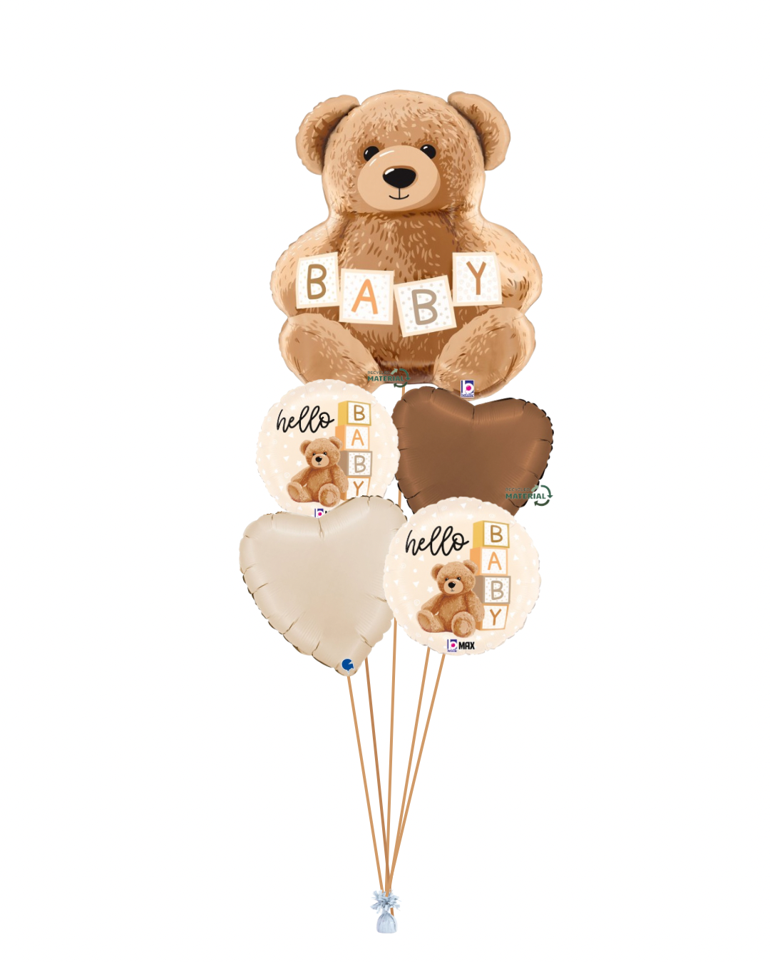 Hello Baby Bear Bouquet - Floor Length