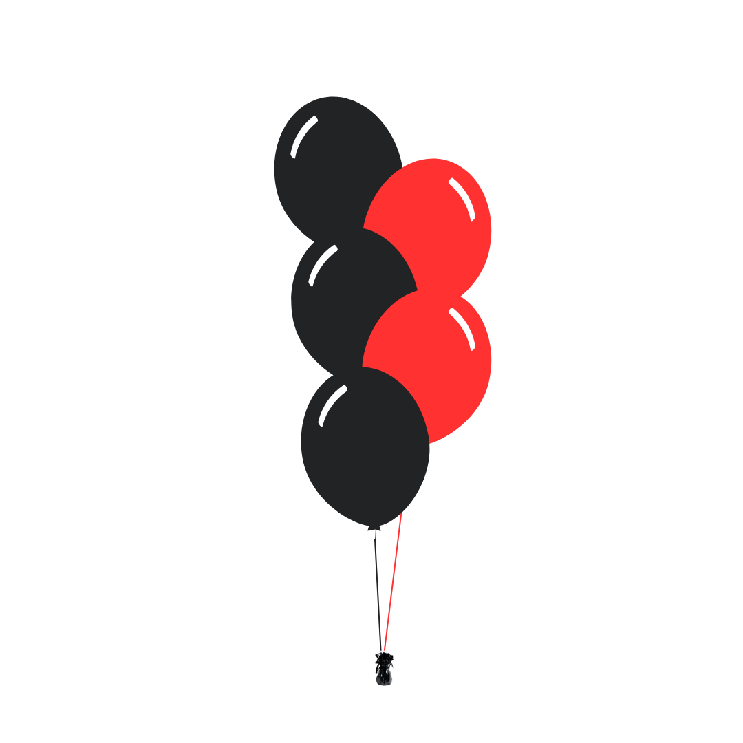 AFL: Essendon Bombers Arrangement of 5 Balloons