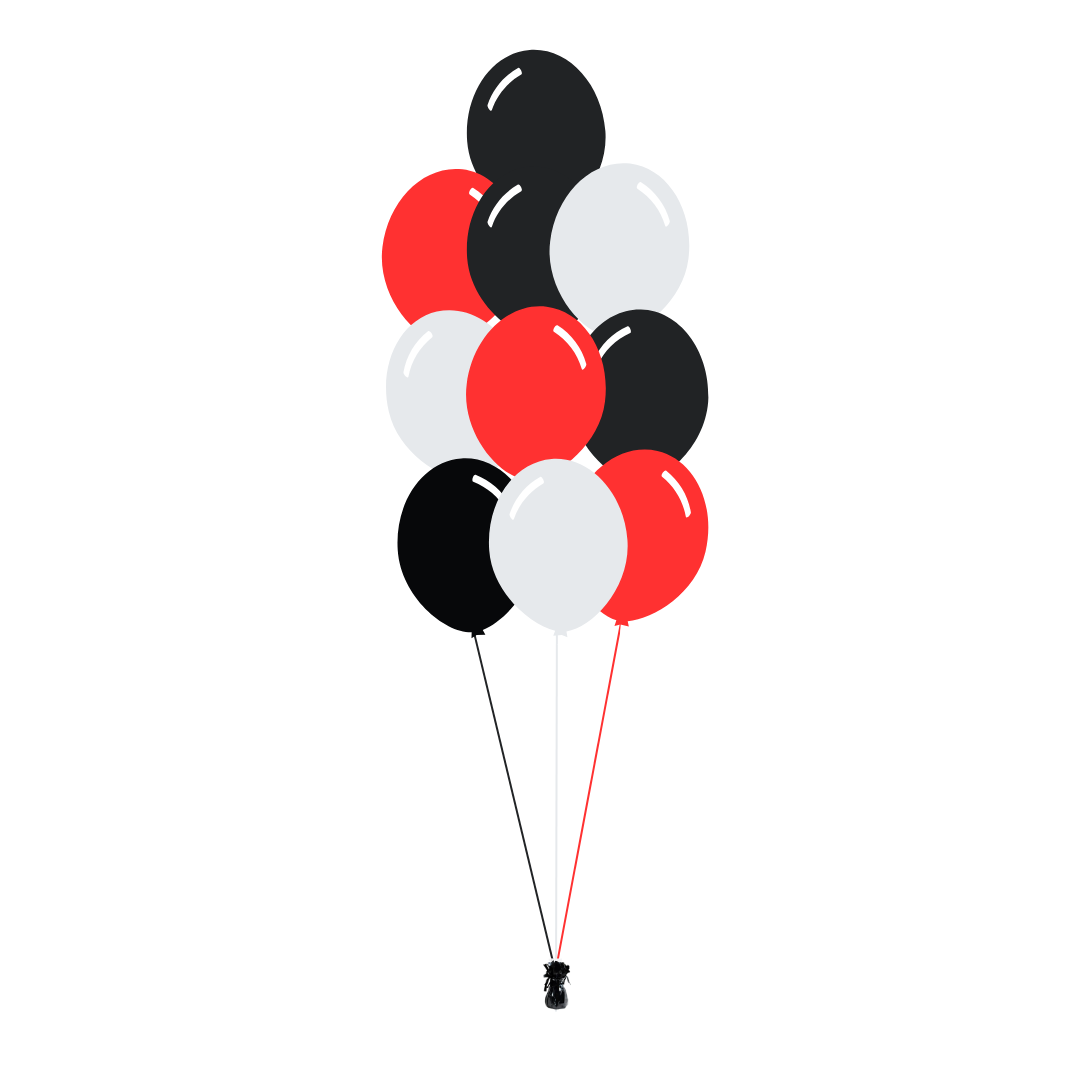 AFL: Saint Kilda Saints Arrangement of 10 Balloons - Floor Length