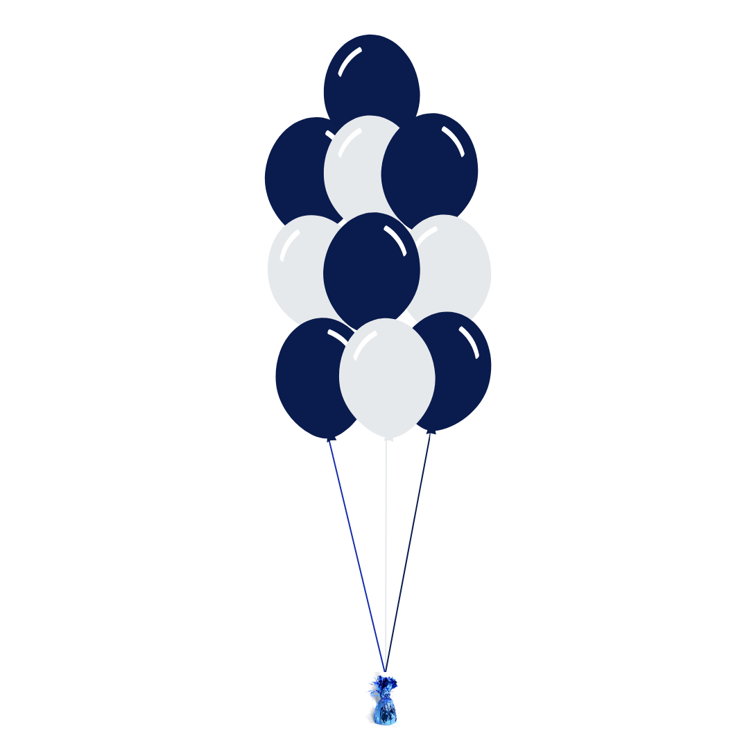 AFL: Geelong Cats Arrangement of 10 Balloons - Floor Length