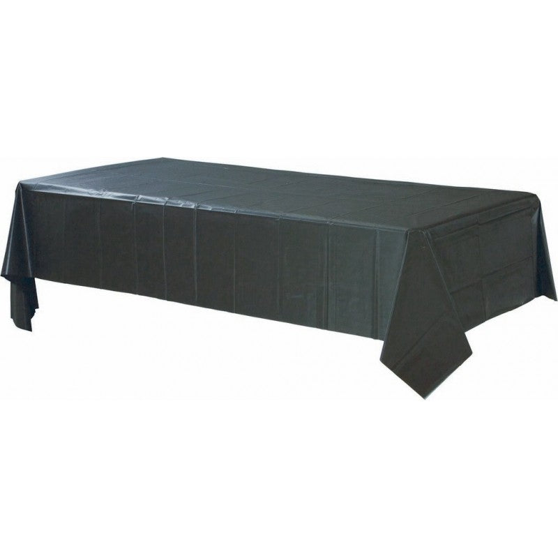 Rectangle Plastic Table Cover - Jet Black