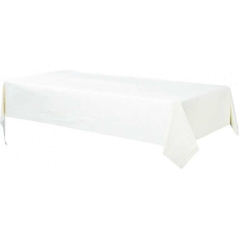 Rectangle Plastic Table Cover - Frosty White
