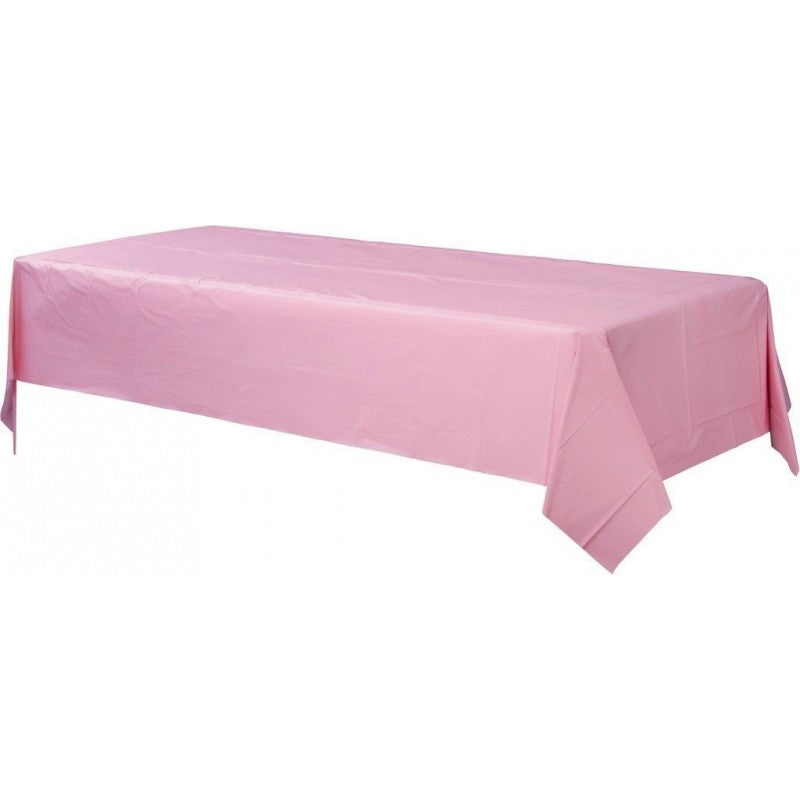 Rectangle Plastic Table Cover - New Pink