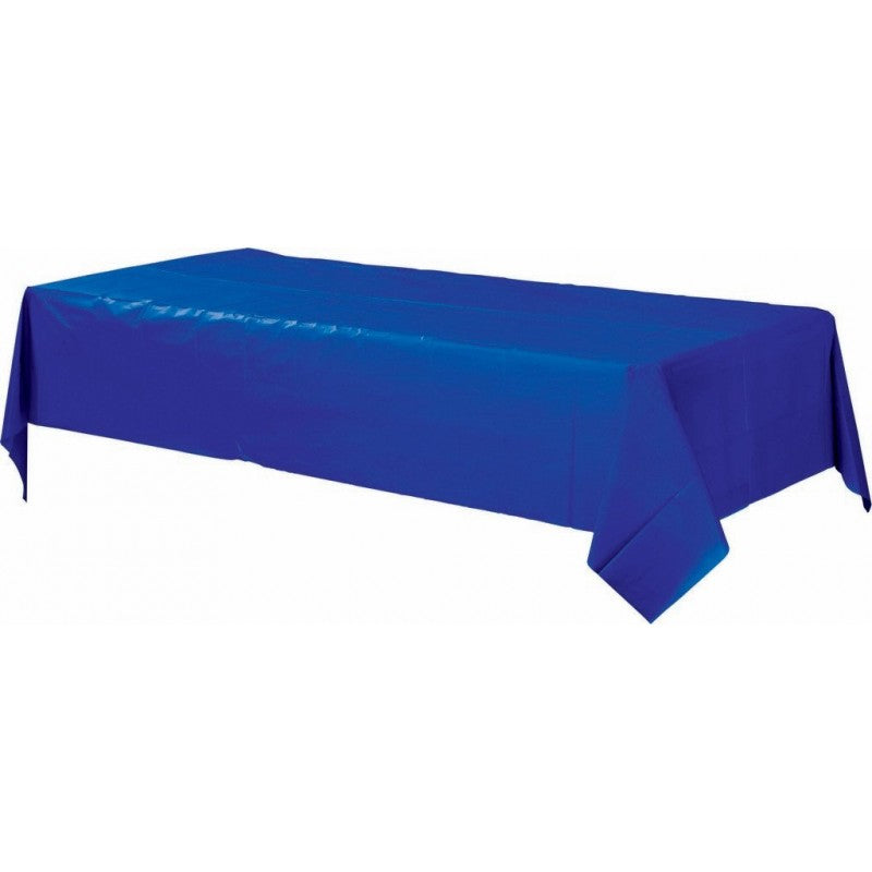 Rectangle Plastic Table Cover - Royal Blue
