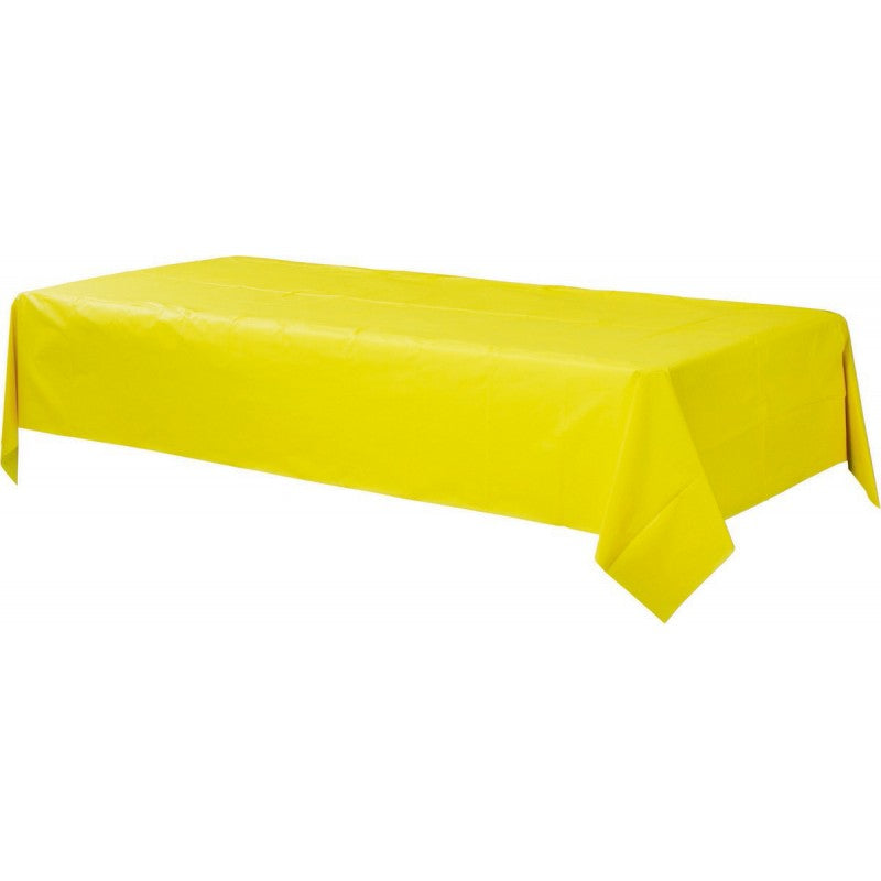 Rectangle Plastic Table Cover - Yellow Sunshine