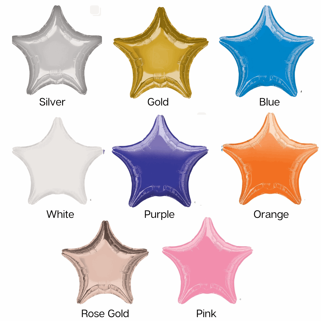 45cm Helium Filled Foil Star Balloon
