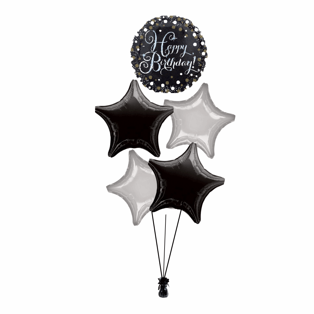 Sparkling Happy Birthday Balloon Bouquet