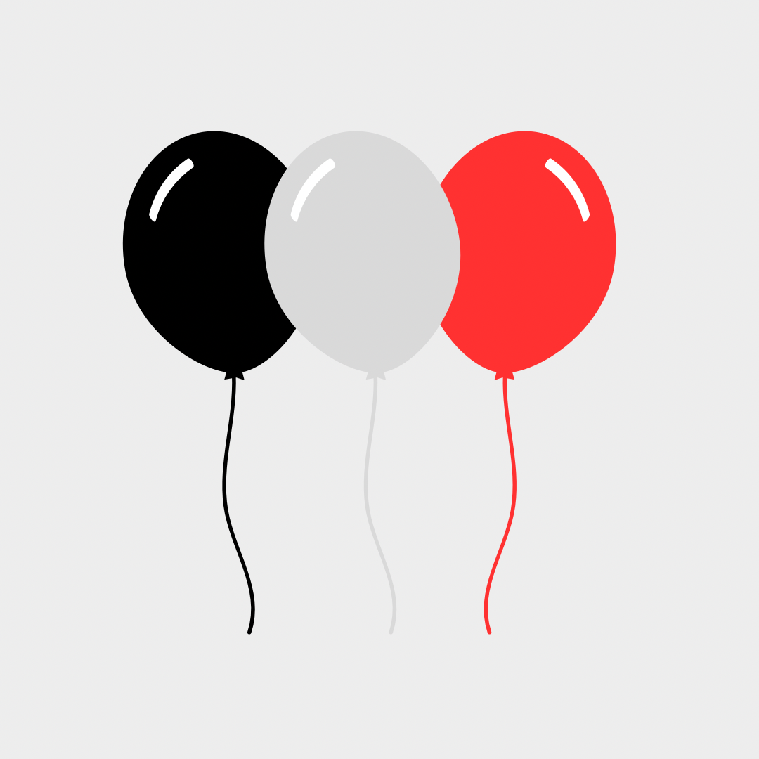 AFL: Saint Kilda Saints Bundle of 50 Individual Helium Filled Balloons with Matching Ribbon (No Weight)