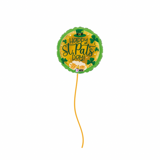 45cm Foil Beer & Shamrock St Patrick’s Day Helium Filled Balloon