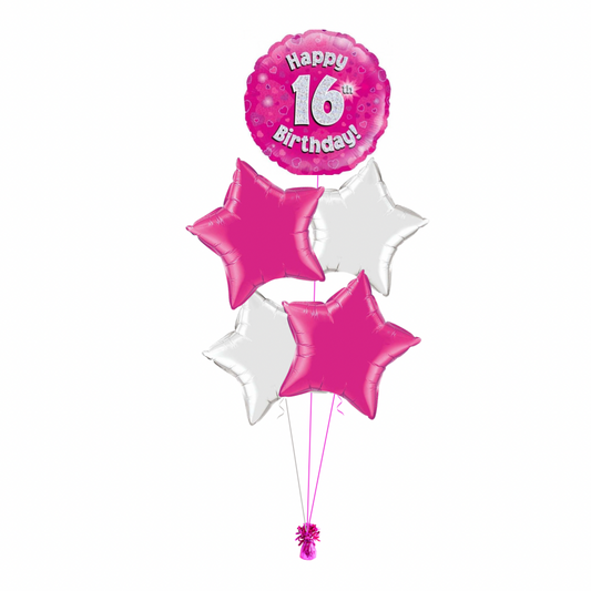 Pink 16th Birthday Balloon Bouquet