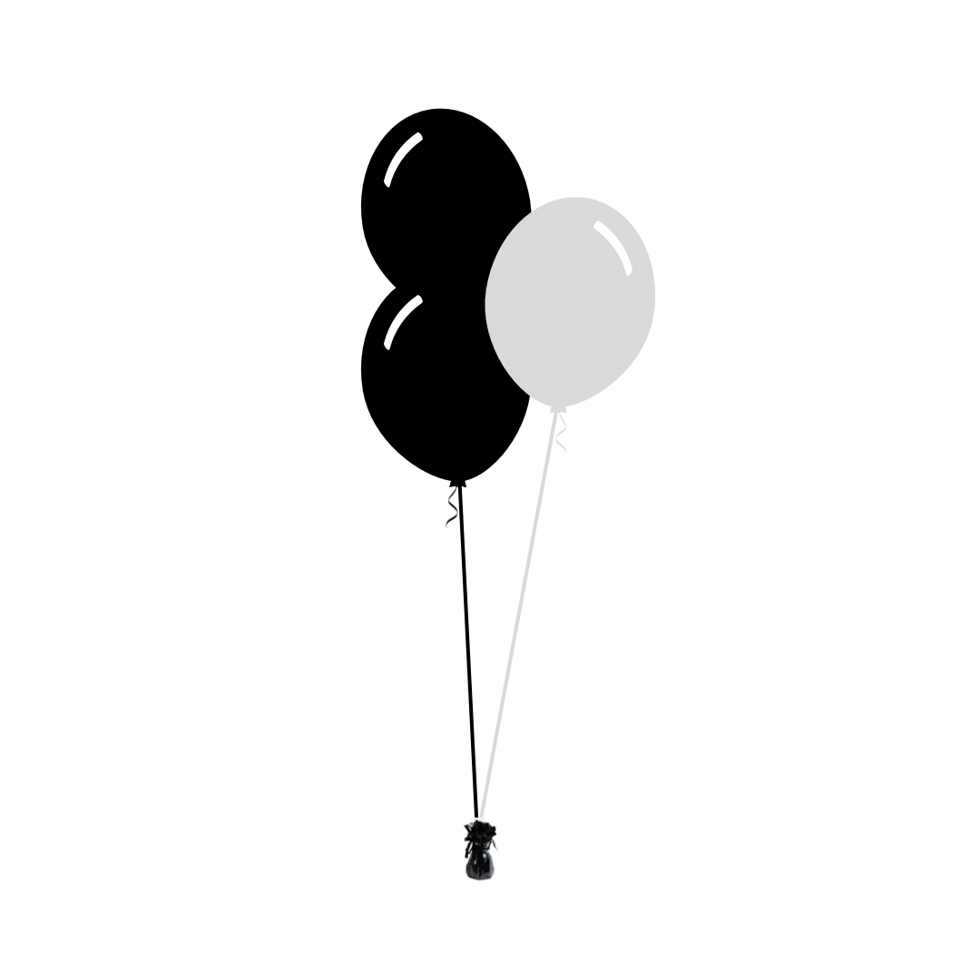 AFL: Collingwood Magpies Arrangement of 3 Balloons