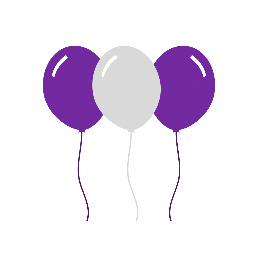 AFL: Fremantle Dockers Bundle of 50 Individual Helium Filled Balloons with Matching Ribbon (No Weight)