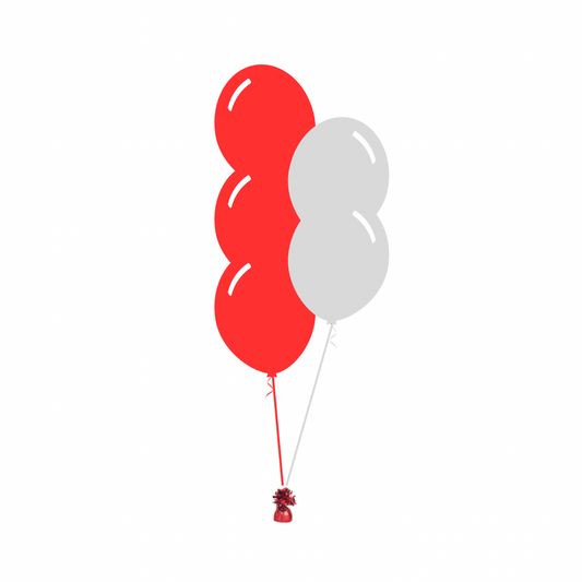 AFL: Sydney Swans Arrangement of 5 Balloons