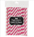 24 Pack Paper Straws - Bright Pink