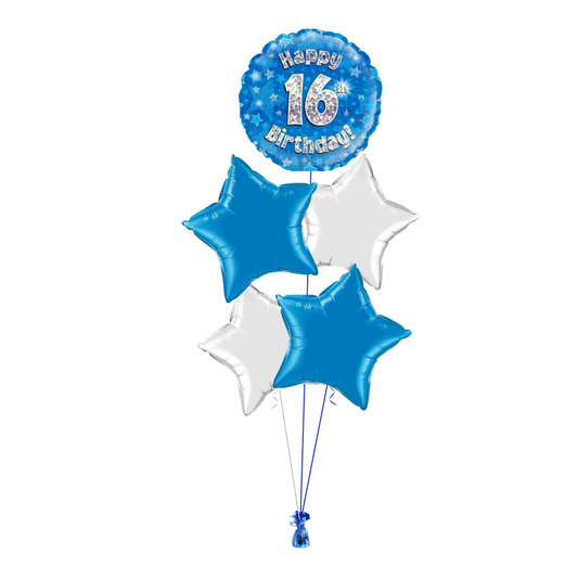 Blue 16th Birthday Balloon Bouquet