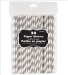 24 Pack Paper Straws - Silver