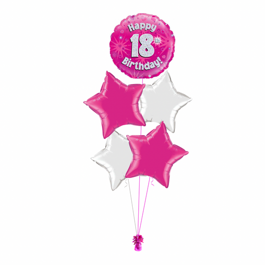 Pink 18th Birthday Balloon Bouquet