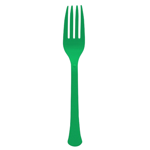 Premium Forks 20 Pack - Festive Green