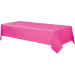Rectangle Plastic Table Cover - Bright Pink