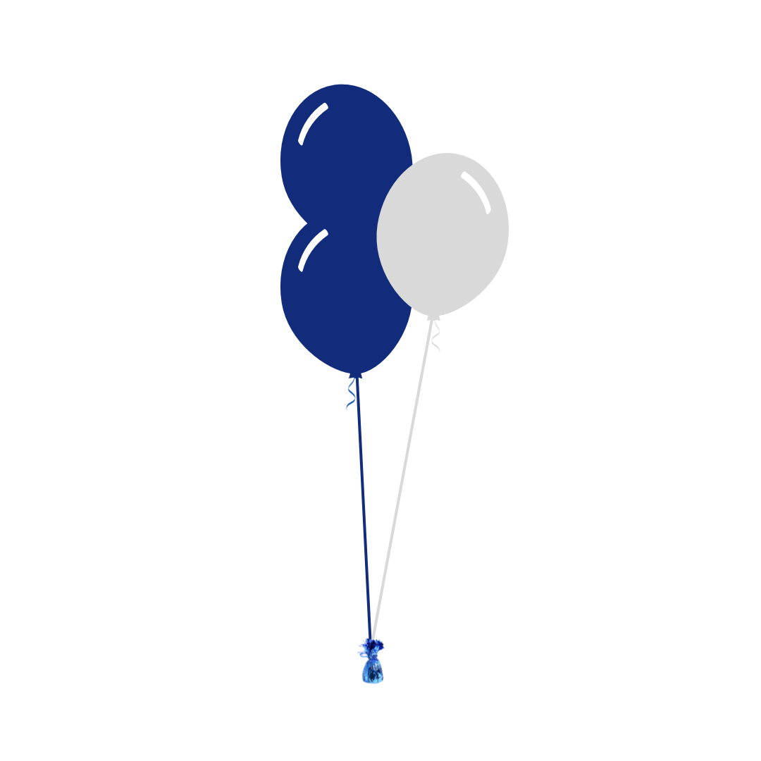 AFL: Carlton Blues Arrangement of 3 Balloons