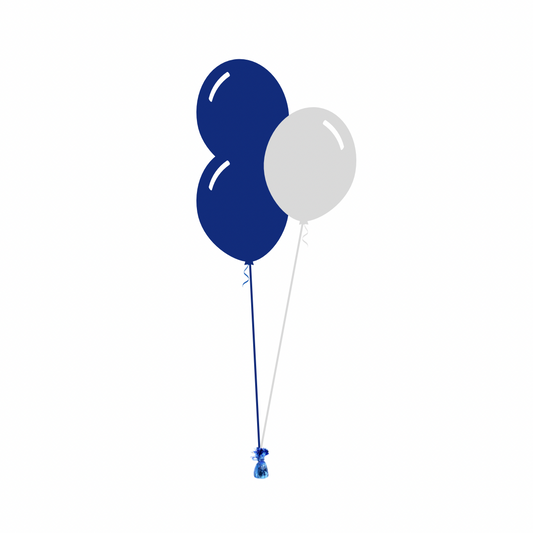 AFL: Carlton Blues Arrangement of 3 Balloons