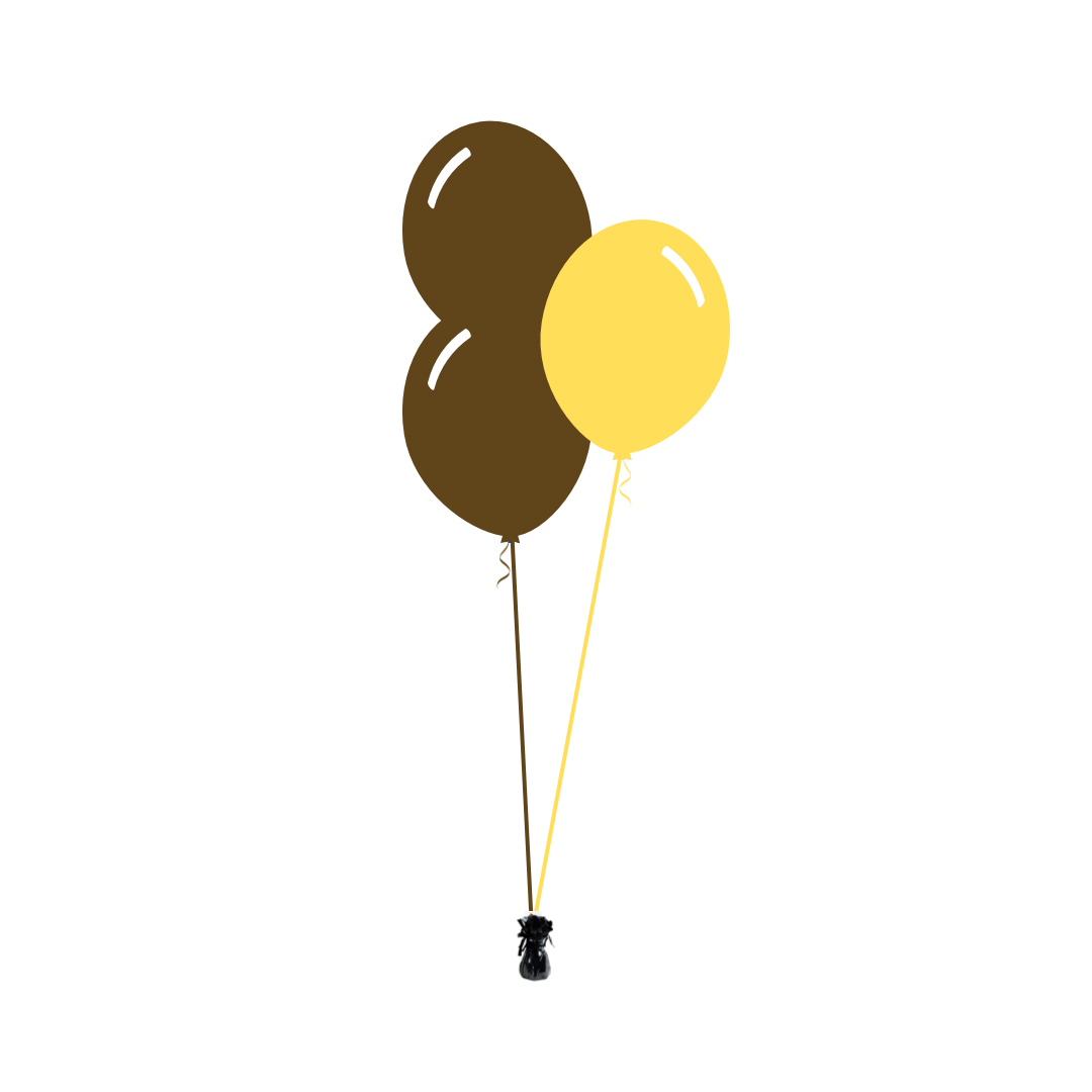 AFL: Hawthorn Arrangement of 3 Balloons