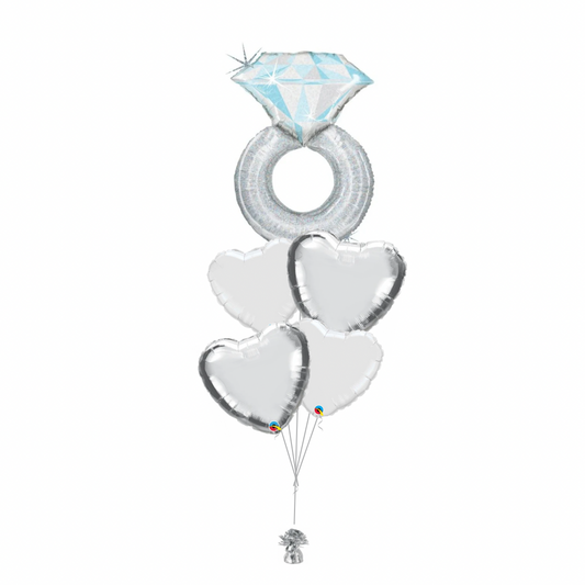 Wedding Engagement Ring Balloon Bouquet