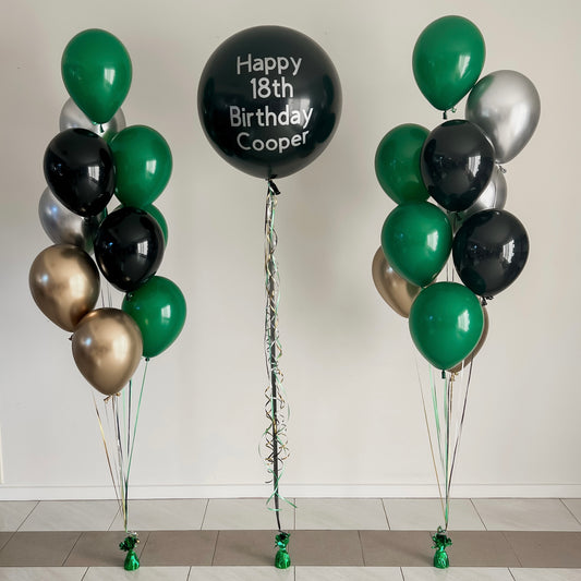BUNDLE #1: x2 Arrangements of 10 Balloons + 1 90cm Latex Balloon Helium Filled - Floor Length