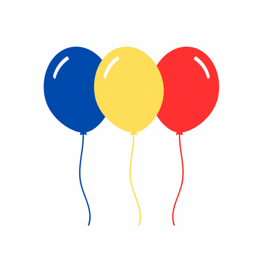 AFL: Adelaide Crows Bundle of 50 Individual Helium Filled Balloons with Matching Ribbon (No Weight)
