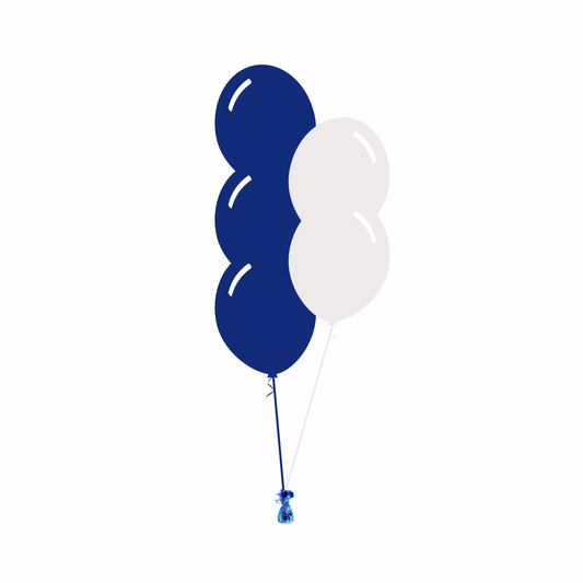 AFL: Carlton Blues Arrangement of 5 Balloons