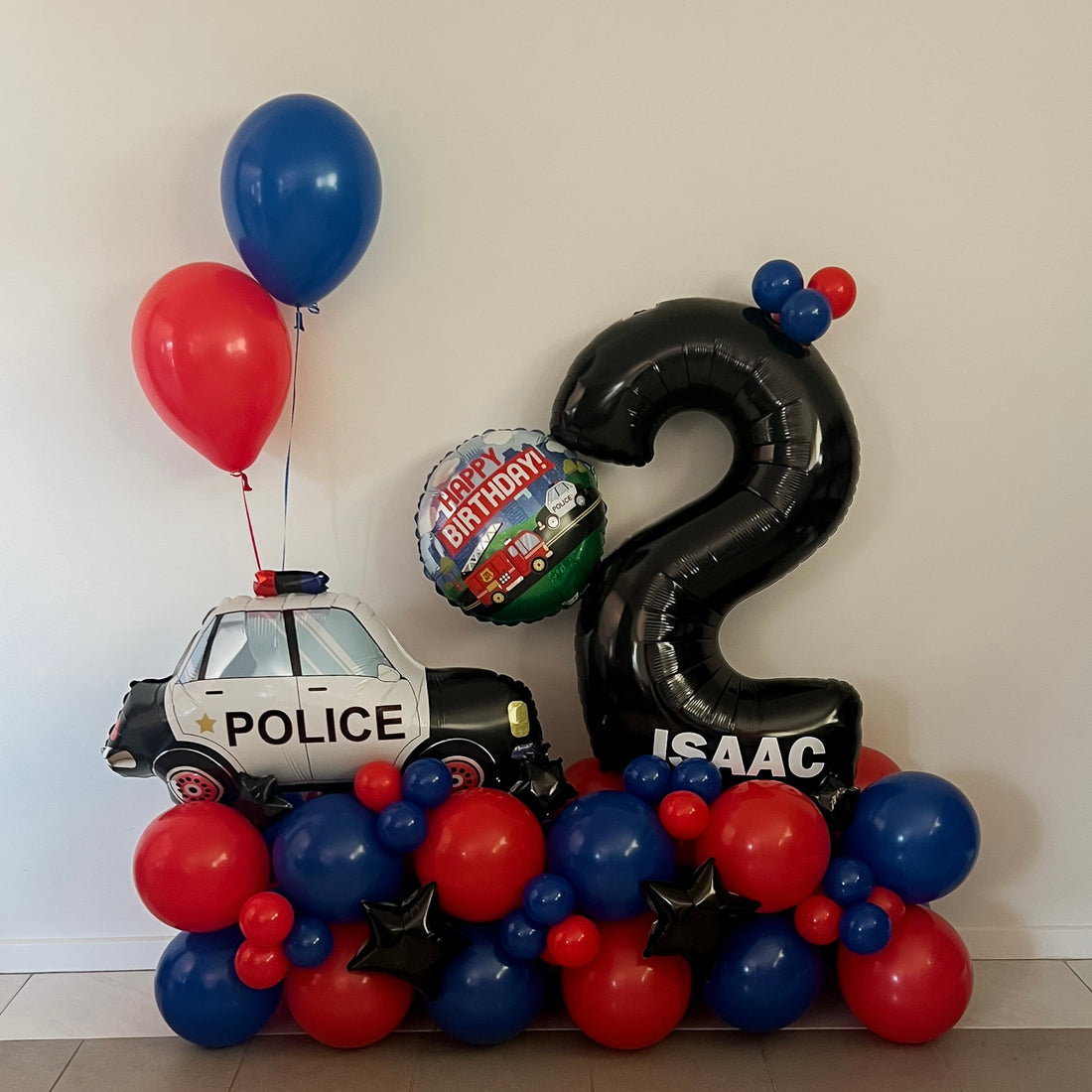 Police Car Air Filled Cluster Version 3 - Does Not Float – BALLOONS2U