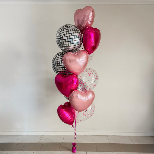 Disco Hearts Floor Arrangement