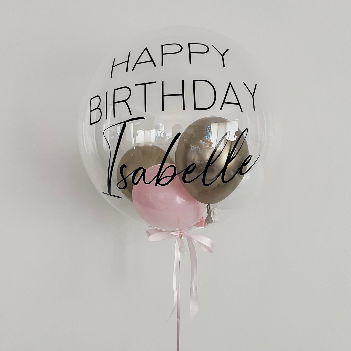 Personalised Happy Birthday Helium Filled Bubble Balloon