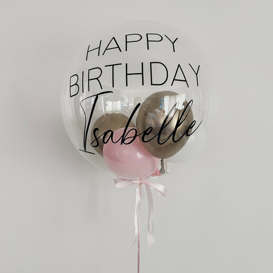Personalised Happy Birthday Helium Filled Bubble Balloon