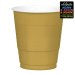 20 Pack Premium Plastic Cups 355ml - Gold