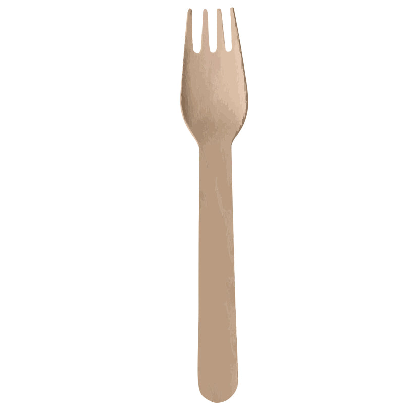 Wooden Fork 20PK Natural