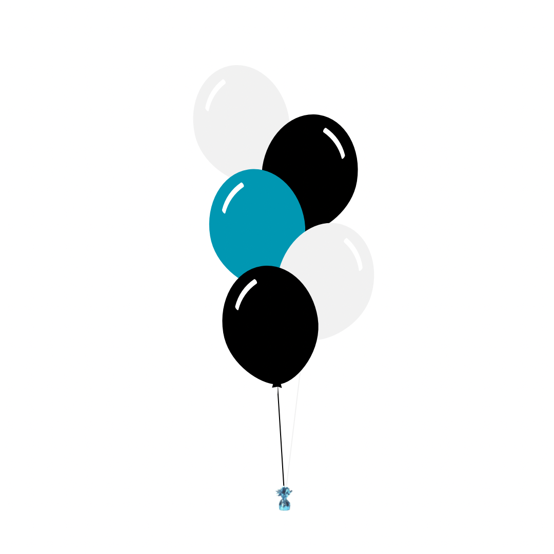 AFL: Port Adelaide Arrangement of 5 Balloons