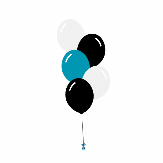 AFL: Port Adelaide Arrangement of 5 Balloons