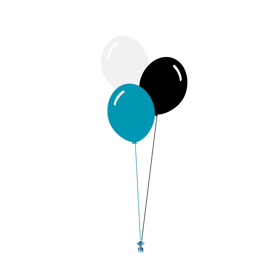 AFL: Port Adelaide Arrangement of 3 Balloons