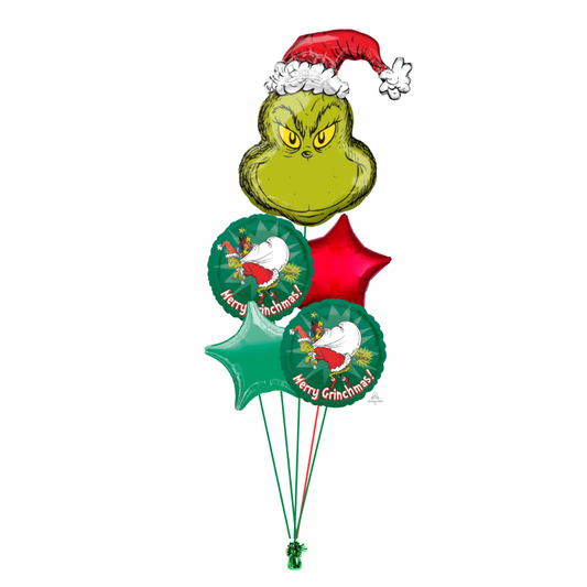 Grinch Balloon Bouquet - Floor Length