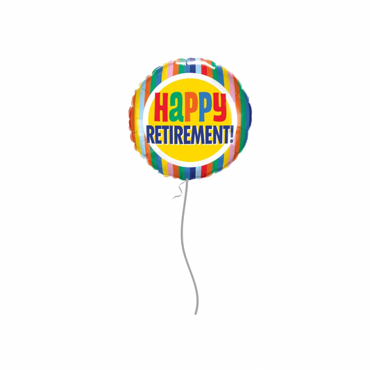 45cm Foil Happy Retirement Helium Filled Balloon